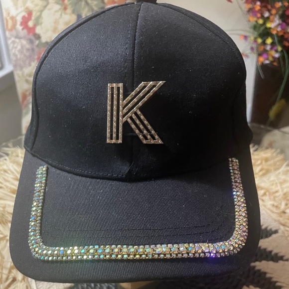 Rhinestone “K” initial hat - Picture 1 of 5
